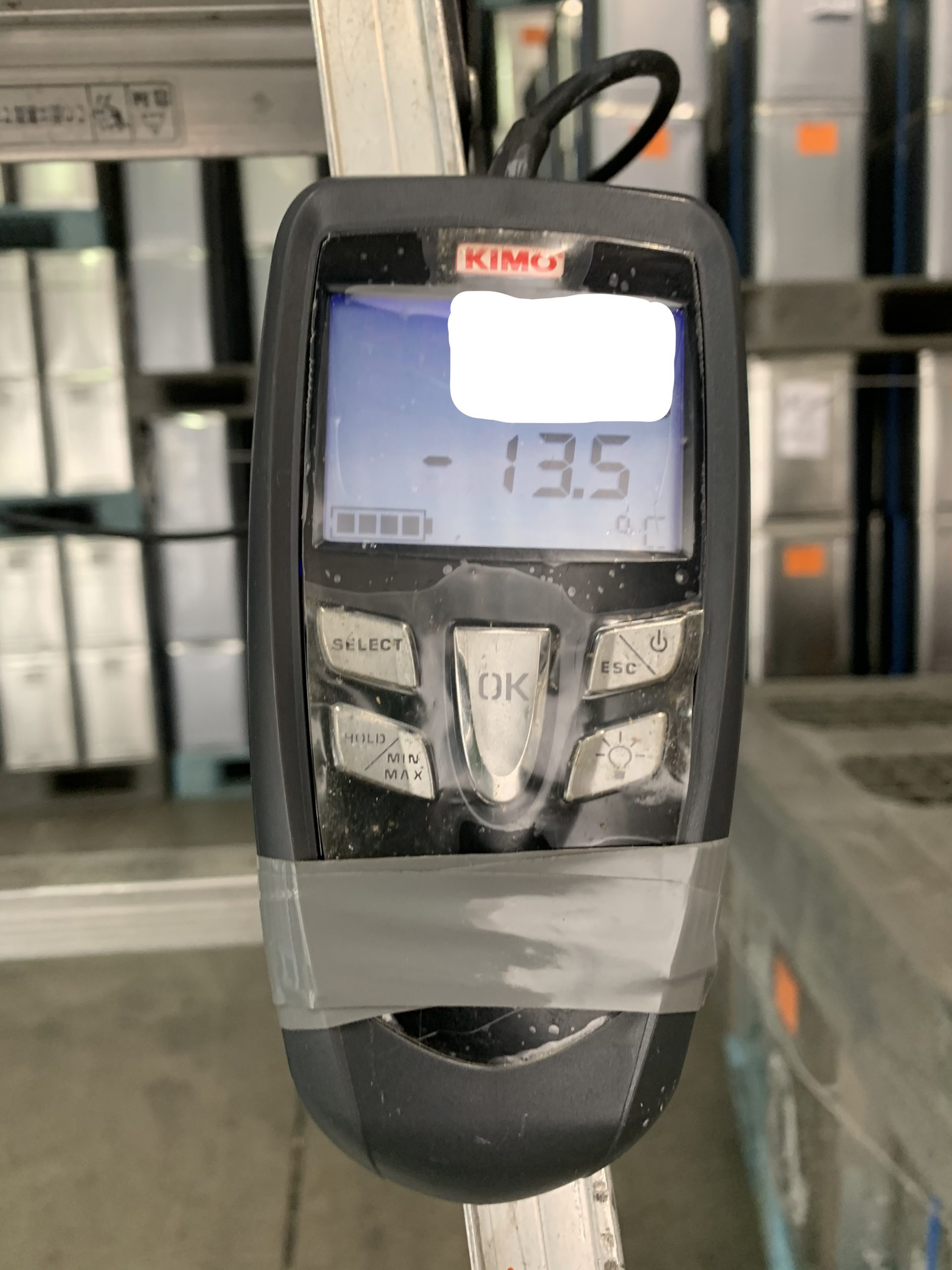 エアーカーテン使用無し-13.5℃